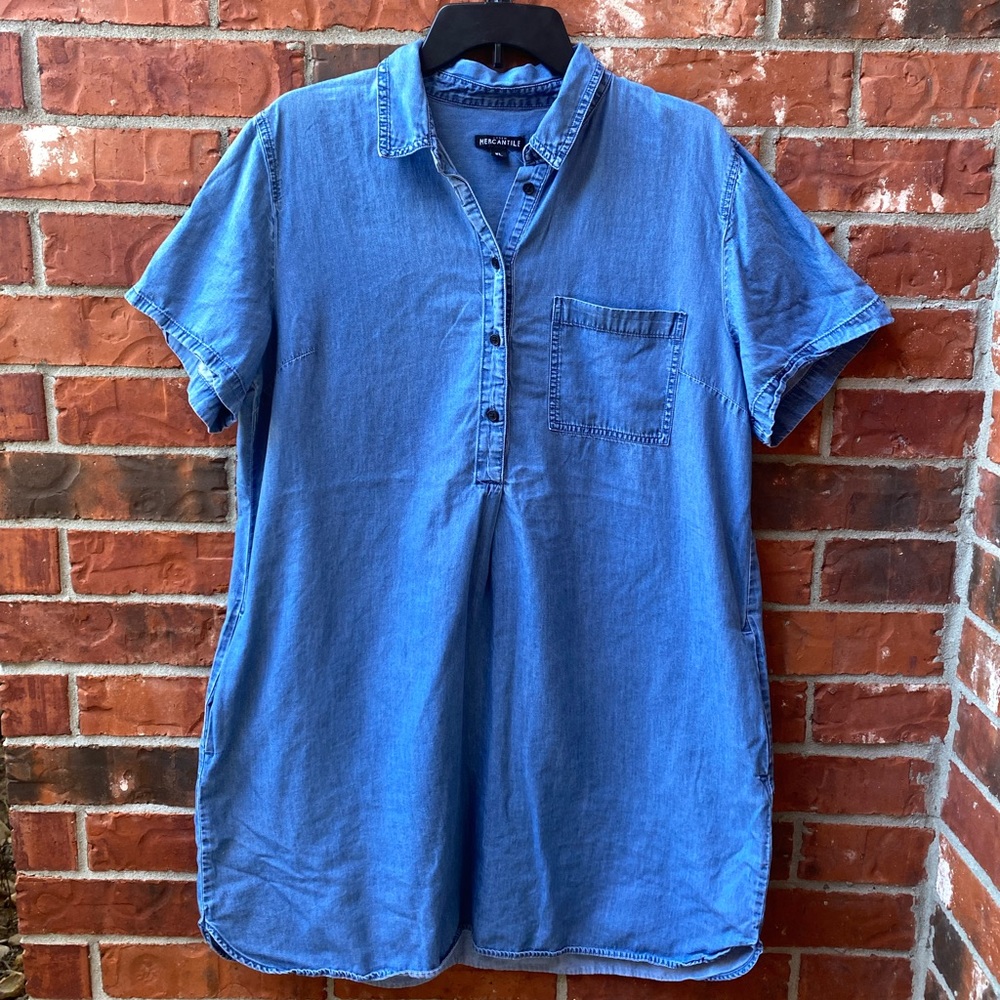 Blue Denim Shirt Dress